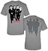 The CURE t-shirt group silhouette grey 2-sided tee