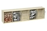 Tilt Out Storage Bin - 5 Compartments Beige
