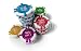 Wallmonkeys Peel and Stick Wall Decals - Jetons De Casino - Removable Graphic
