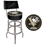 NHL Pittsburgh Penguins Padded Bar Stool with Back