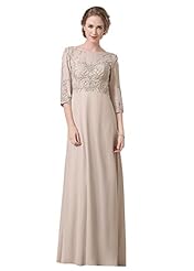 Chiffon/Satin Bateau Neck Mother-of-the-Bride Dress/Wedding Dress 