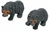 Very Cute Black Bear Cub Miniature Figurines Pair, 2.25, 2-pc Set (Excellent Detail)