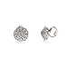 Eve's Addiction Sparkling Sterling Silver CZ Clip-On Earrings