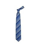 Versace - Versace Greca Stripes Woven Silk Tie Silver