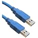 USB 3.0 Ultra High Speed Cable - 1 Metre - Blue - Male A Plug to A Plug 1m - Indigo Banana Media