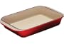 Le Creuset Enameled Cast-Iron 8-by-11-3/4-Inch Rectangular Baking Dish, Red