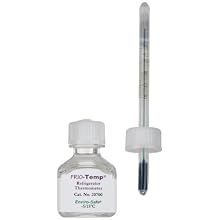 H-B Instrument 20700C Frio-Temp PFA Safety Coated Certified Precision Liquid-In-Glass Refrigerator Verification Thermometer, with Enviro-Safe Fill, -5 to 15°C, 125mm Length, 0.5°C Accuracy
