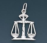 Sterling Silver Scales Of Justice Charm