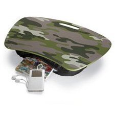 Green Army Camouflage Theme Lap Desk with Pillow
