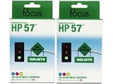 Remanufactured HP 57(C6657A) Color Ink Cartridges -Pack of 2 -OfficeJet 6612, 5510, 4215, 4110, Desk jet? Brand