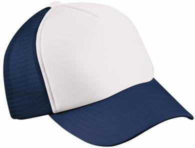 Trucker Mesh Baseball Cap in Polyester in Weiss 