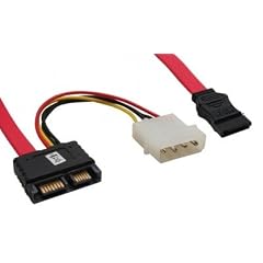 DeLock Kabel SATA Slimline Stecker + 4pin Power > SATA Netzkabel intern 7+ 6 pol SATA Slimline Stecker + 4pol Strom auf 7 pol SATA 0.30 m