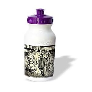 Londons Times Funny Bugs and Slugs Cartoons - Worm Mafia - Water Bottles