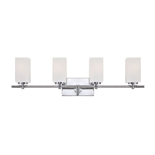 Designers Fountain 6734-CH Dakota 4 Bathroom Vanity Light Fixture, 9.5
