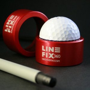 LineFix360 Golf Ball alignment tool from GrooveFix