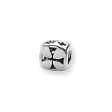 Maltese Cross Charm in Sterling Silver for Reflections, Expression, Kera, Pandora and SilveRado Bracelets & Necklaces