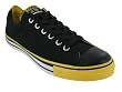 Converse Men's CONVERSE CHUCK TAYLOR OX BLACK/YELLOW BASKETBALL SHOES