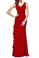 V-neck Chiffon Bridesmaid Dress/Prom Dress 