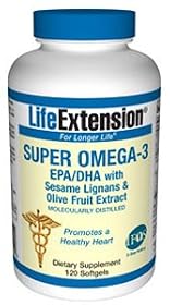 Life Extension - Super Omega-3 EPA/DHA W/Sesame Lignans & Olive Fruit Extract 120 Softgels