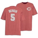 Reds - Majestic Cooperstown Dyed Name and # Tee - Men's - Bench, Johnny