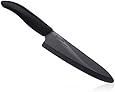 Kyocera Advanced Ceramic Revolution Series 7-inch Professional Chef's Knife, Black Blade