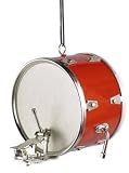 Miniature Gold Bass Drum Christmas Ornament 3" X 2"