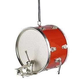 Red Bass Drum Christmas Ornament/ Miniature