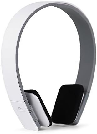 Bluetooth Headset, Portable Overhead headphone with Built-in Aux Audio Port Microphone Volume Control Compatible for Mobile Phones/Tablet PC and All Other Bluetooth Devices Stereo Headset (White)