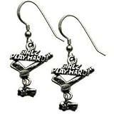 Silver Girlz Hockey Earrings