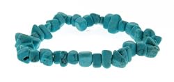 Single Strand Stretch Chip Bracelet - Imitation Turquoise