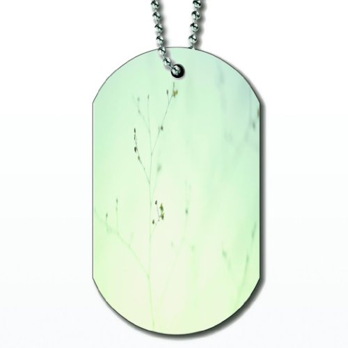 Flower Twig - Dog Tag Necklace