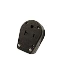Leviton 930-000 Dual Power Vinyl Grounding Angle Plug- 30/50 Amp, Black