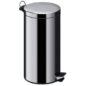 Premier Housewares 30 Litre Stainless Steel Bin with Plastic Inner Bin, Height 65 cm x Width 30 cm x Depth 36 cm