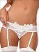Crotchless Bridal Garter Thong