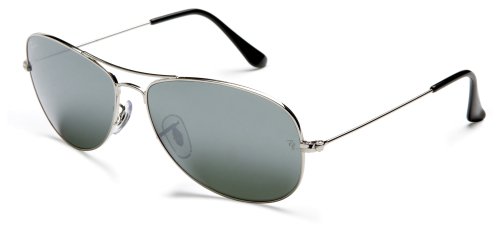 Rayban Aviator with Grey Lense & Silver Frame Aviator Unisex Adult Sunglasses T.59 Grey/Silver One Size