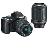 Nikon - D60 + AF-S DX VR NIKKOR 18-55 mm Lens and AF-S VR DX 55-200 mm Lens