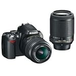 Nikon D60 SLR-Digitalkamera (10 Megapixel) Double VR Zoom Kit AF-S DX VR 18-55 + VR 55-200