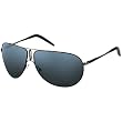 Carrera Gipsy/S Adult Aviator Metal Polarized Lifestyle Sunglasses w/ Free B&F Heart Sticker Bundle - Black Dark Ruthenium/Gray