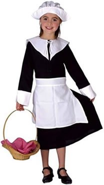 Pilgrim Girl Fancy Dress Costume (child size) - Small