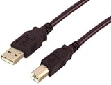 IEC USB Type A to Type B Jumper Cable 6 feet (USB 2.0 Compliant) Black