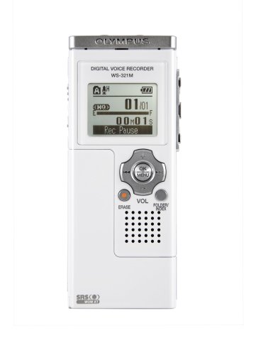 Olympus WS-321M Digitales Diktiergerät mit MP3 (inkl. Stereo-Ohrhörer, Batterie, USB Kabel)