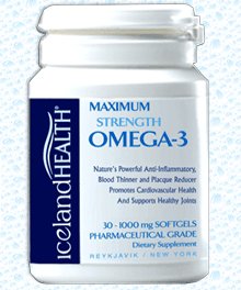 Iceland Health Omega 3 Maximum Strength (1,000mg) ~ (30 softgels) ~ As Seen on TV