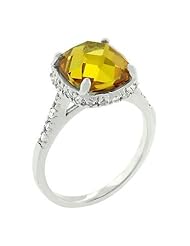 Cushion-Cut Canary Ring