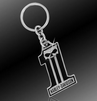 Cheap Harley Davidson Car Truck SUV Key Chain Metal - #1 Skull w/ Script