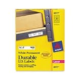 Avery 6577 Permanent White Durable I.D. Labels for Laser Printers, 5/8 x3, 1600/pack