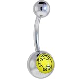 Zodiac Sign TAURUS SIGN Logo Belly Button Ring