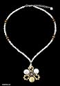 Pearl and citrine choker, 'Golden Thai Star' 0.2" W 17.5" L