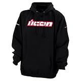 ICON SLANT HOODY SWEATSHIRT-BLACK-MEDIUM-NEW