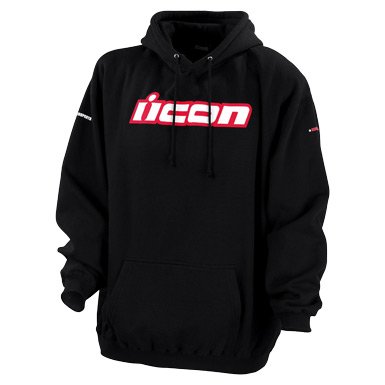 Cover image : ICON SLANT HOODY SWEATSHIRT-BLACK-MEDIUM-NEW