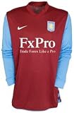 Aston Villa Home Long Sleeved Soccer Shirt 2010-11
